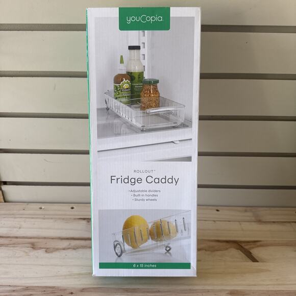 YouCopia Other - YouCopia RollOut Fridge Caddy, 6" Wide 6" Wide, Clear